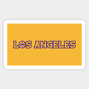 Los Angeles basketball city yellow version Magnet